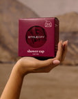 Shower Cap Ruby Red – Luxury Hair Protection for All Hair Types, Waterproof & Eco-Friendly