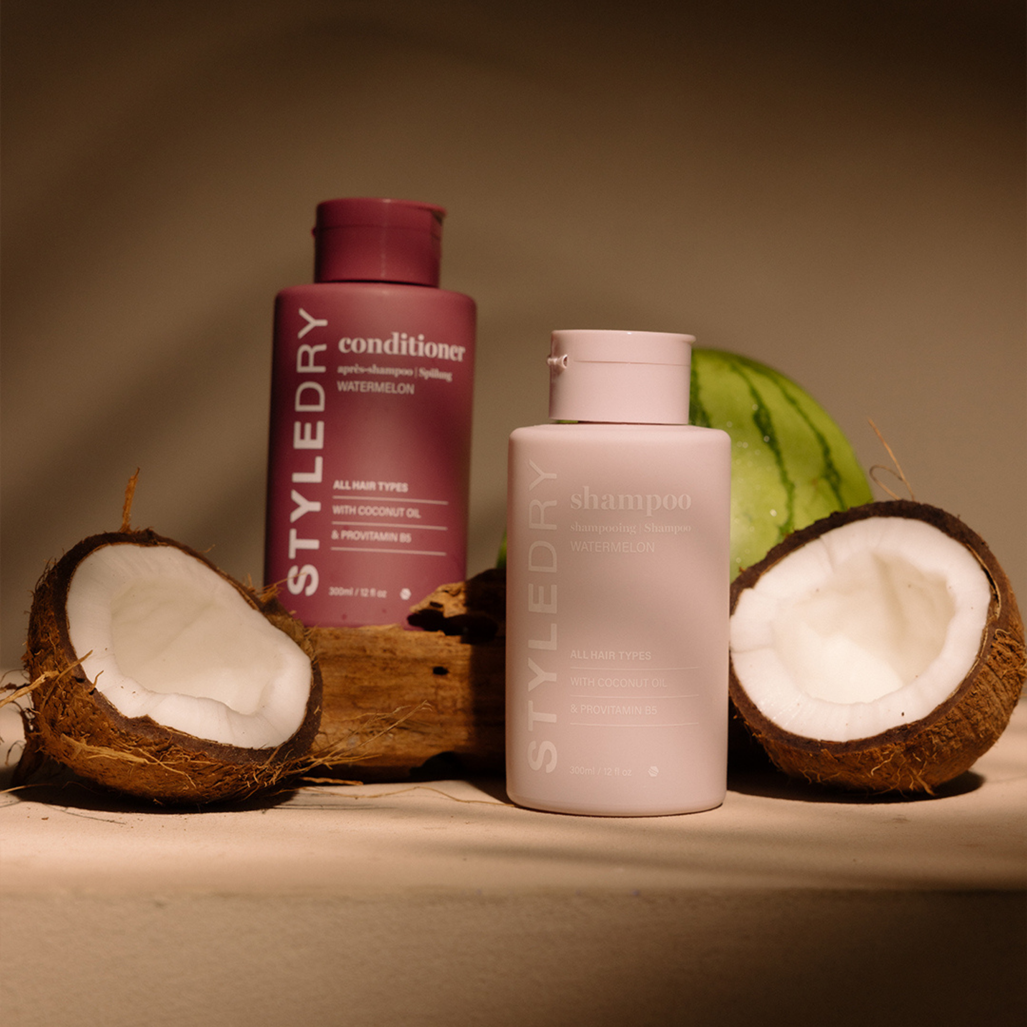 Watermelon Shampoo 300ml – Hydrating &amp; Strengthening with Coconut Oil &amp; Pro Vitamin B5