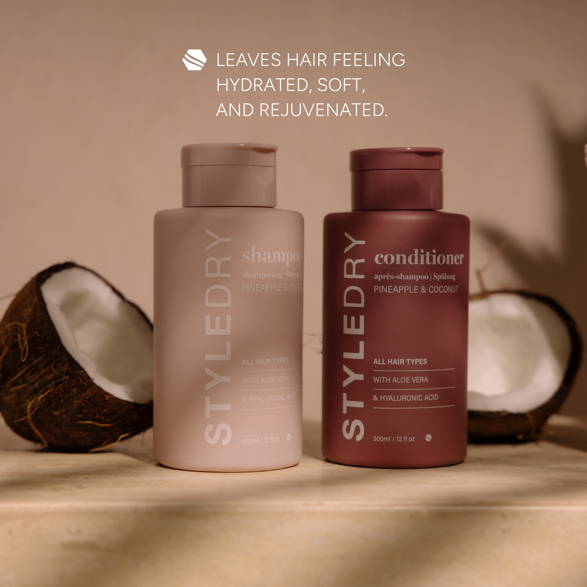 Pineapple &amp; Coconut Shampoo 300ml – Repair &amp; Smoothing with Aloe Vera &amp; Hyaluronic Acid