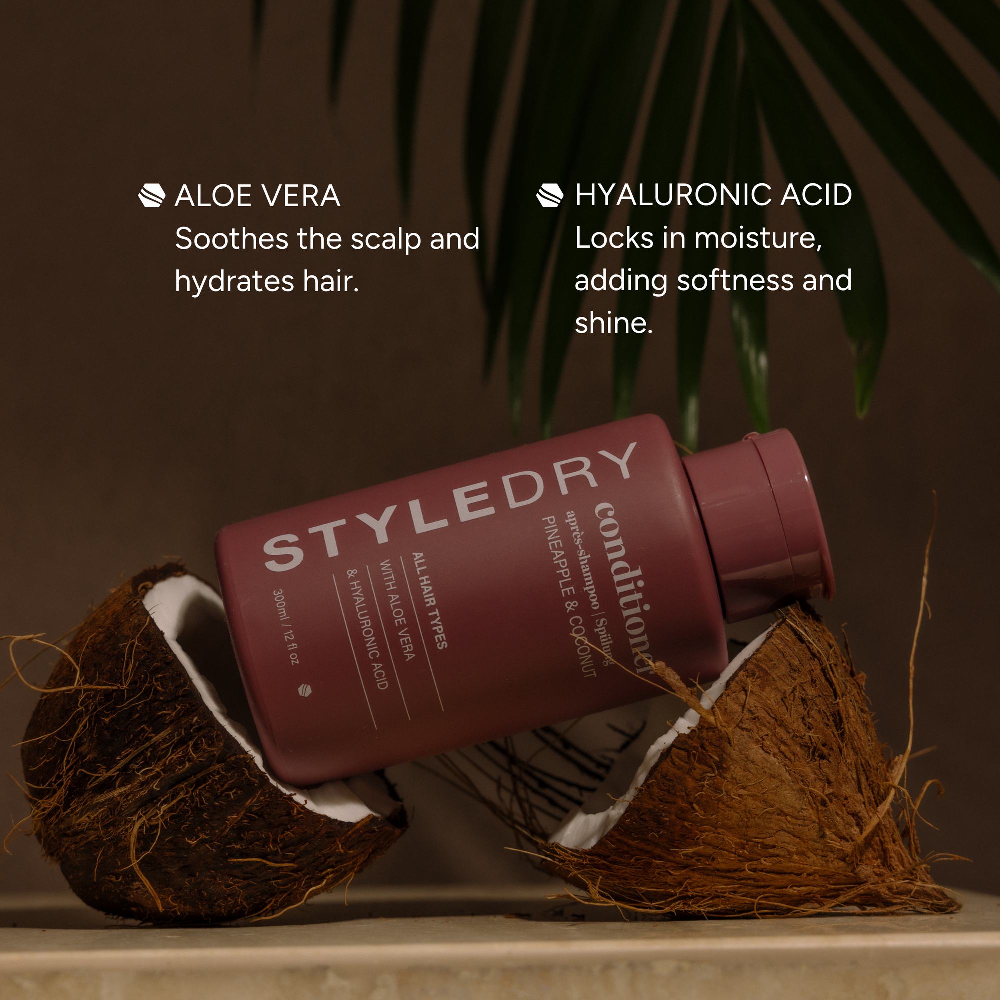 Pineapple &amp; Coconut Conditioner 300ml – Repair &amp; Smoothing with Aloe Vera &amp; Hyaluronic Acid