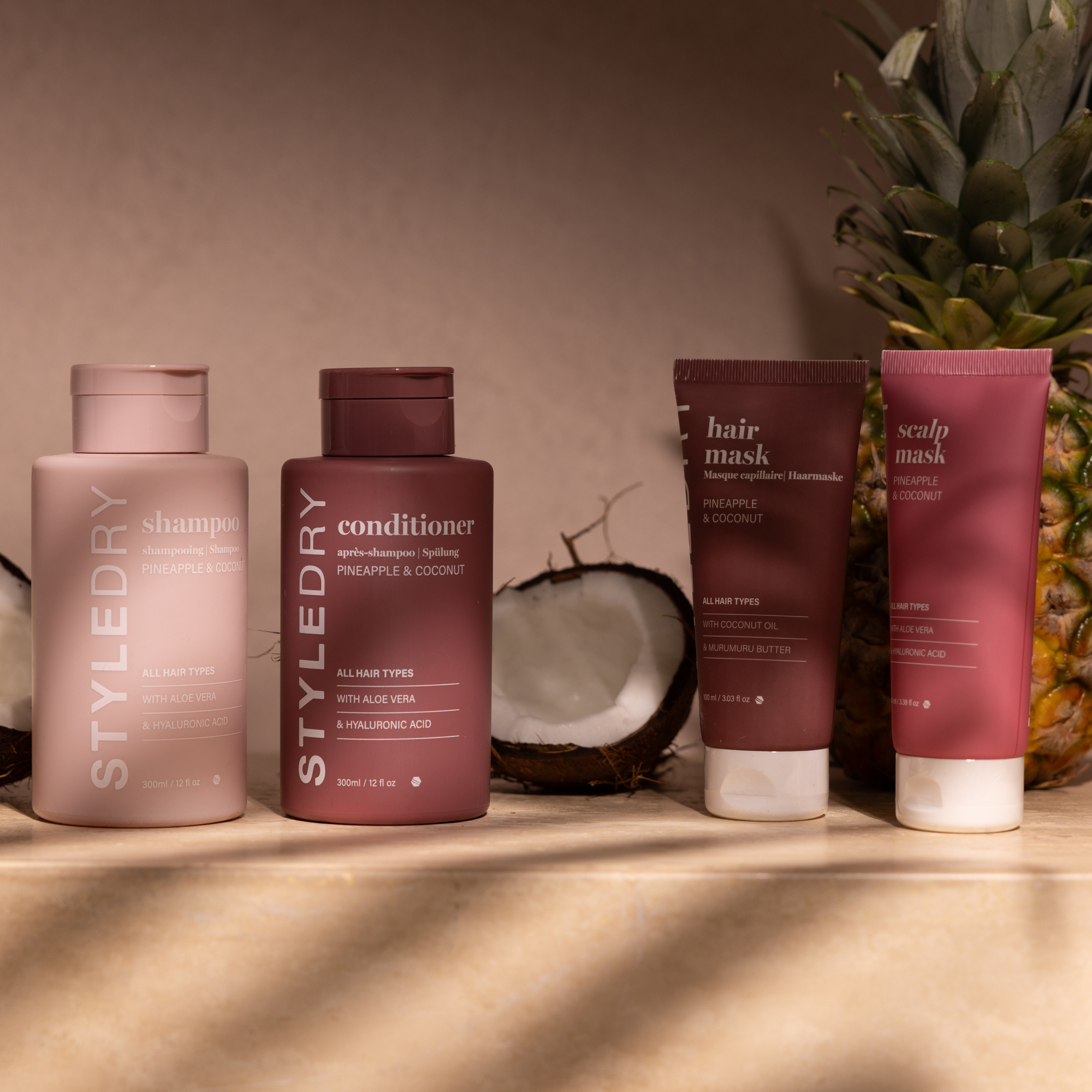 Pineapple &amp; Coconut Conditioner 300ml – Repair &amp; Smoothing with Aloe Vera &amp; Hyaluronic Acid