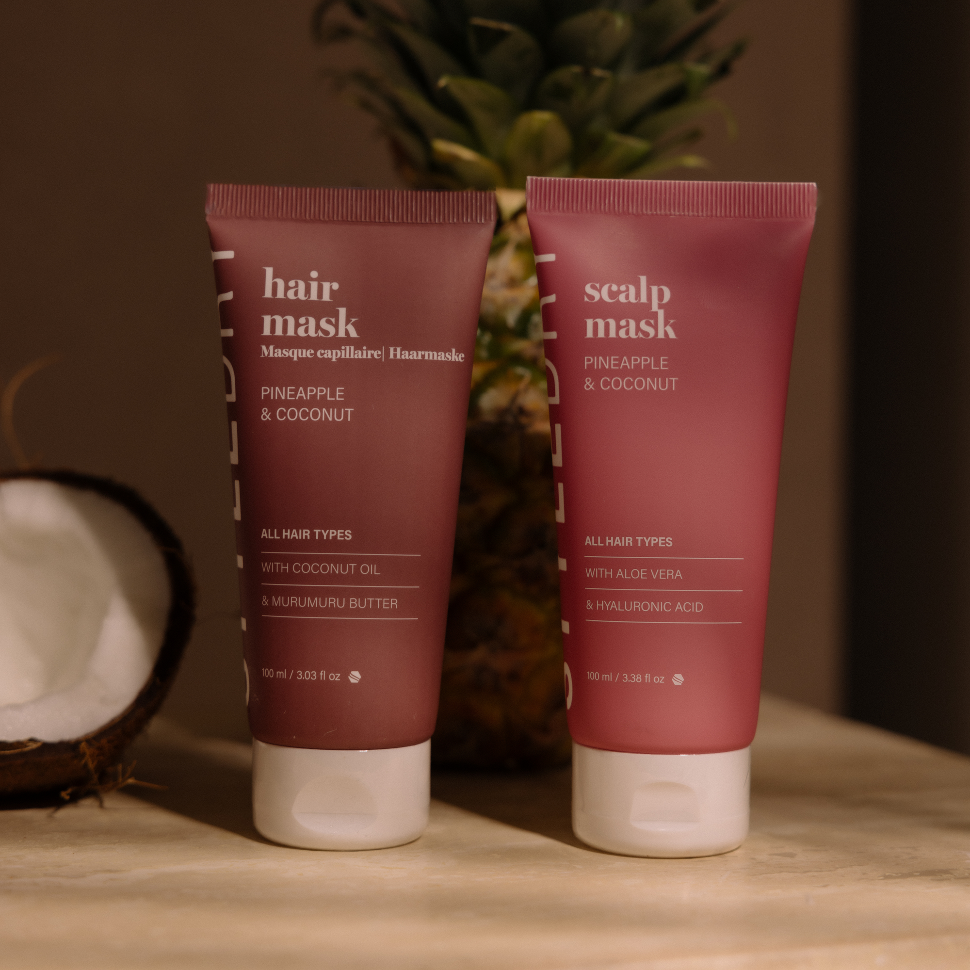 Pineapple &amp; Coconut Scalp Mask 100ml – Soothing &amp; Hydrating with Aloe Vera &amp; Hyaluronic Acid