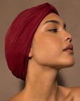 Shower Cap Ruby Red – Luxury Hair Protection for All Hair Types, Waterproof & Eco-Friendly