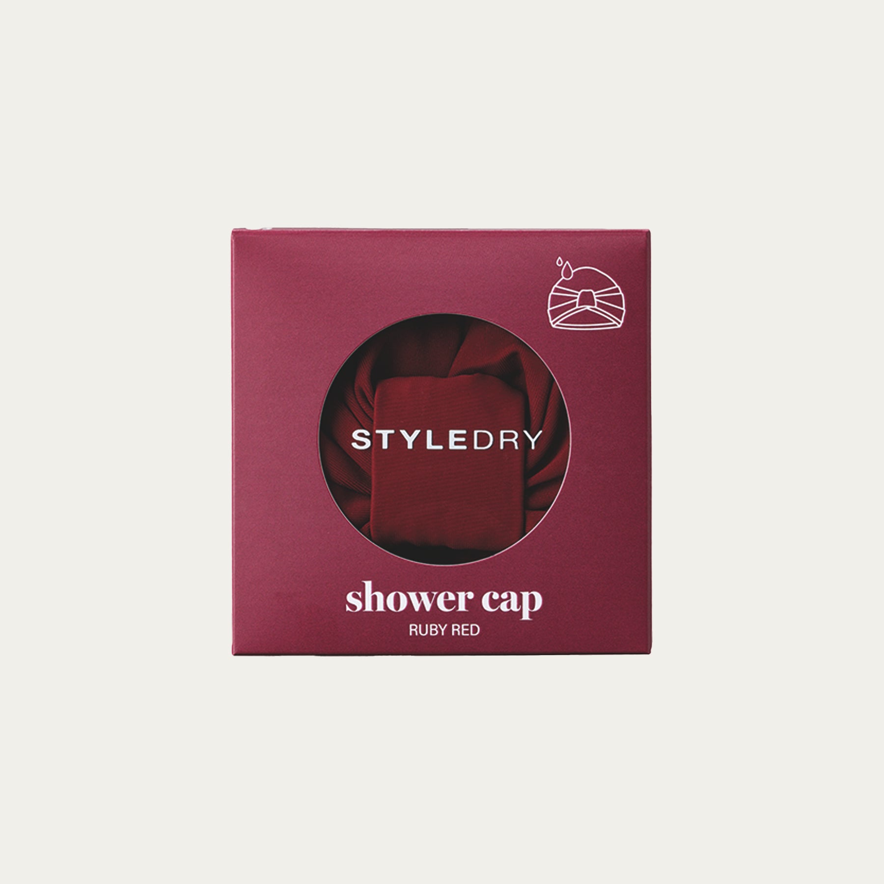 Shower Cap Ruby Red – Luxury Hair Protection for All Hair Types, Waterproof &amp; Eco-Friendly